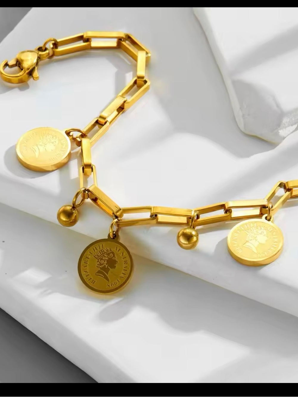 18k gold plated stainless steel bracelet - Picture 5 of 10